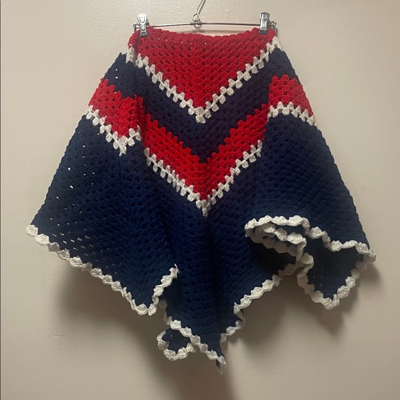 Handmade Other - Vintage Handmade Red and Blue Blanket/Throw Bills Mafia Tailgating